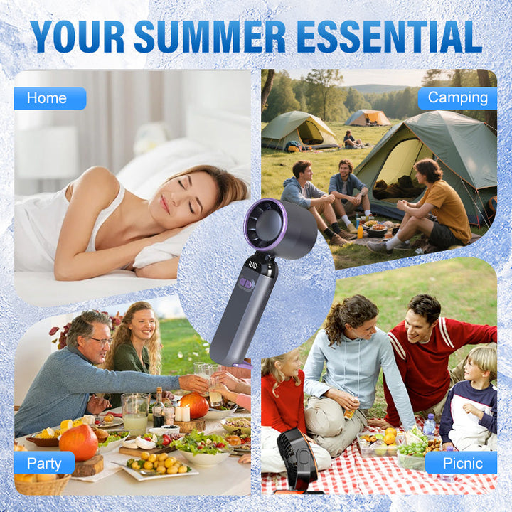 Portable Handheld Turbo Fan – Super Powerful Breeze, Ultra-Light & Perfect for Travel  | Kalsten