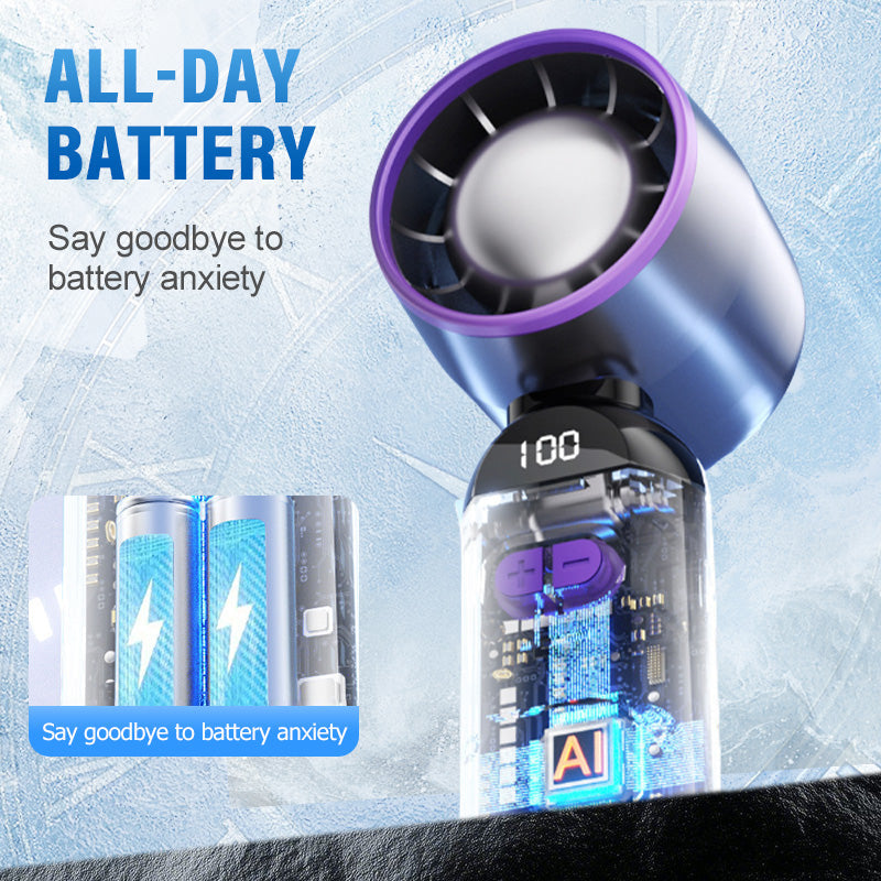 Portable Handheld Turbo Fan – Super Powerful Breeze, Ultra-Light & Perfect for Travel  | Kalsten
