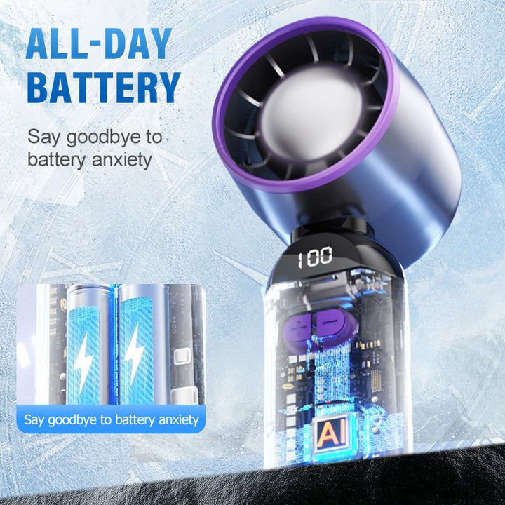 Portable Handheld Turbo Fan – Super Powerful Breeze, Ultra-Light & Perfect for Travel  | Kalsten