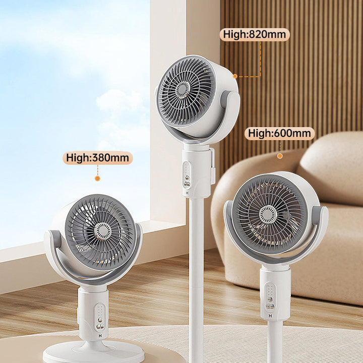 Motor stand fan, 20dB very quiet fan, 30m throw distance, 2465m³/h air volume, fan with remote control & cooling | Kalsten