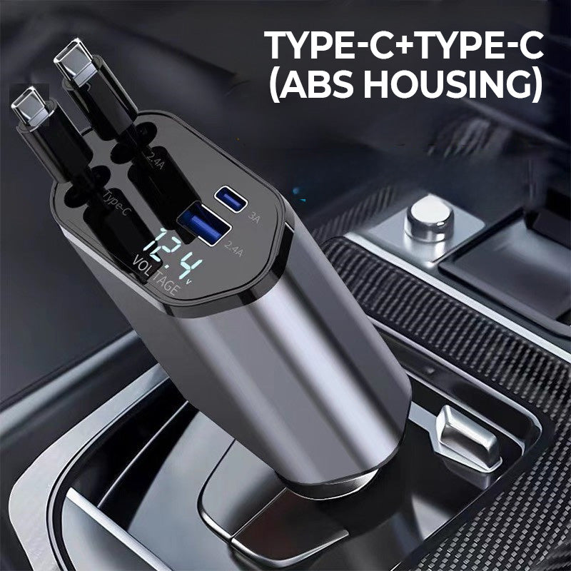 Skanto | 4-in-1 Fast Charger & Retractable Car Charger