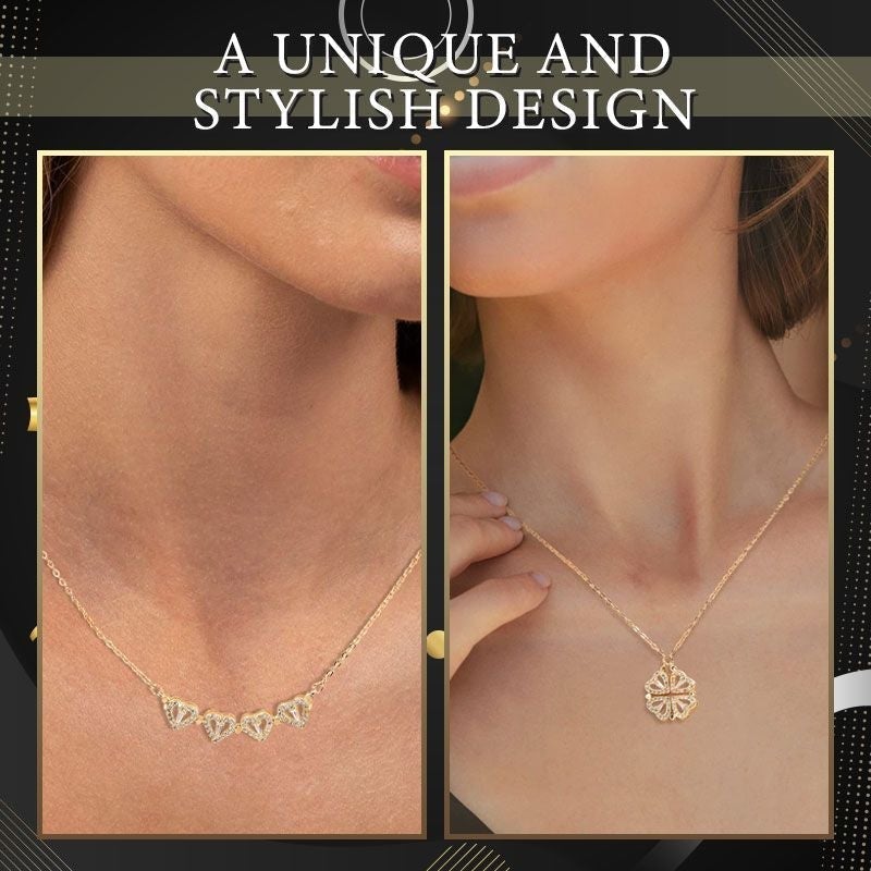 Kalsten | Heart-shaped necklace with four leaves