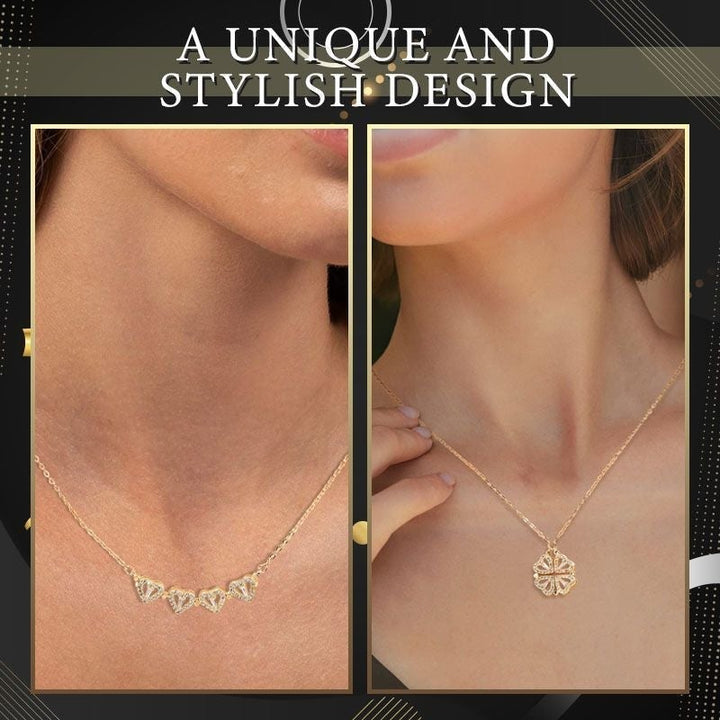 Kalsten | Heart-shaped necklace with four leaves