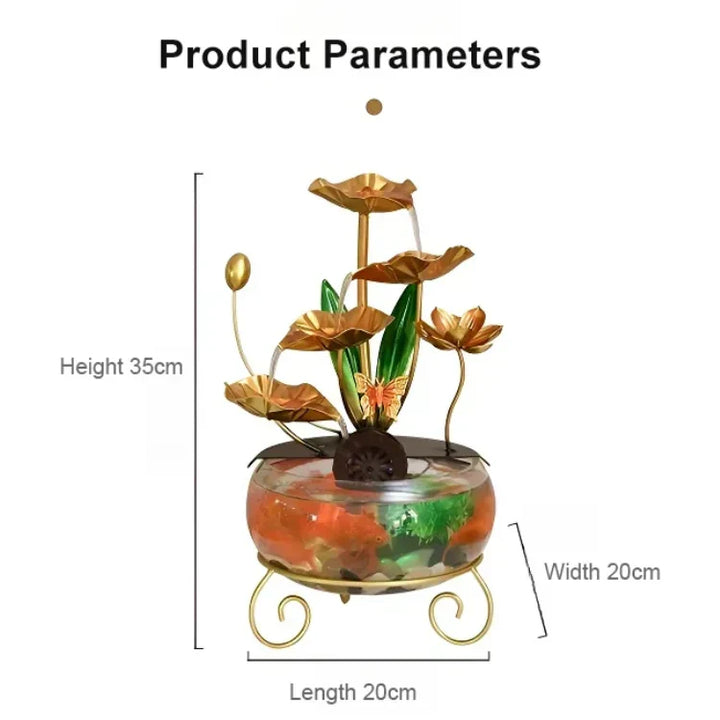 Kalsten | Luxurious creative lotus fish bowl decoration