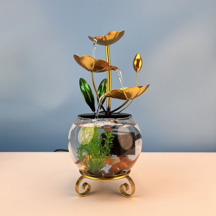 Kalsten | Luxurious creative lotus fish bowl decoration