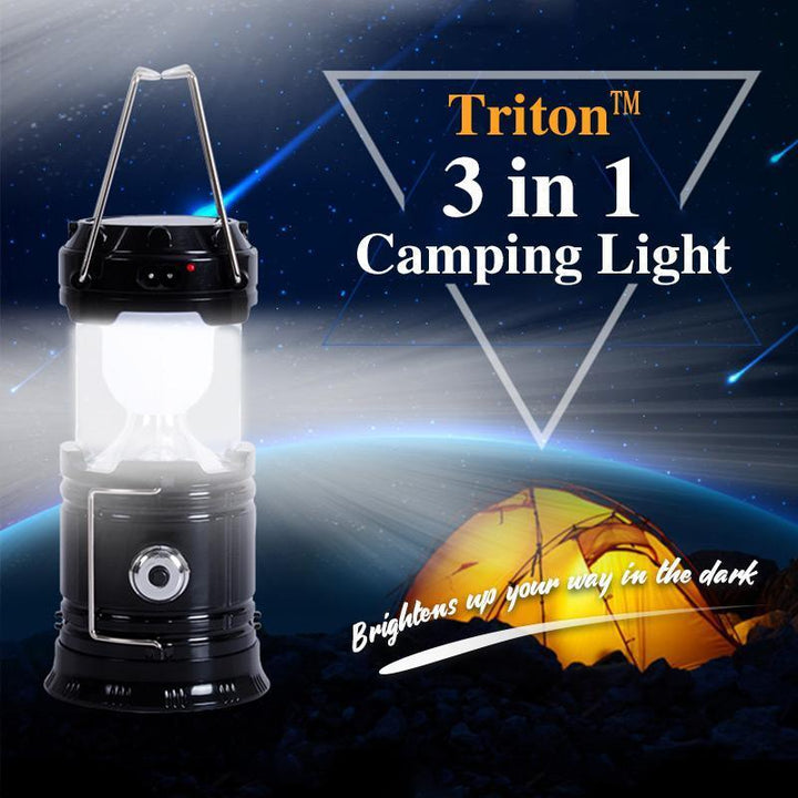 3-in-1 LED camping lantern with flickering flame | Kalsten