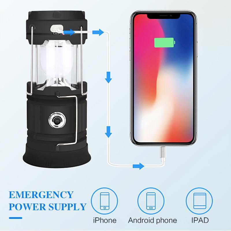 3-in-1 LED camping lantern with flickering flame | Kalsten