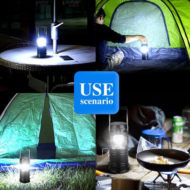 3-in-1 LED camping lantern with flickering flame | Kalsten