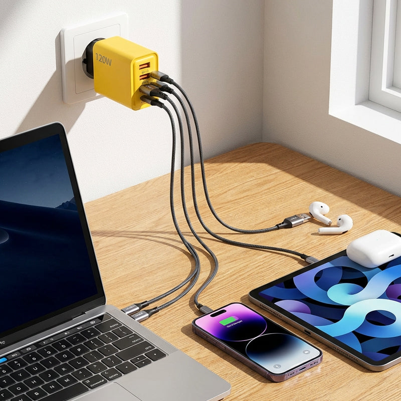 120W USB fast charger with 4 ports | Kalsten