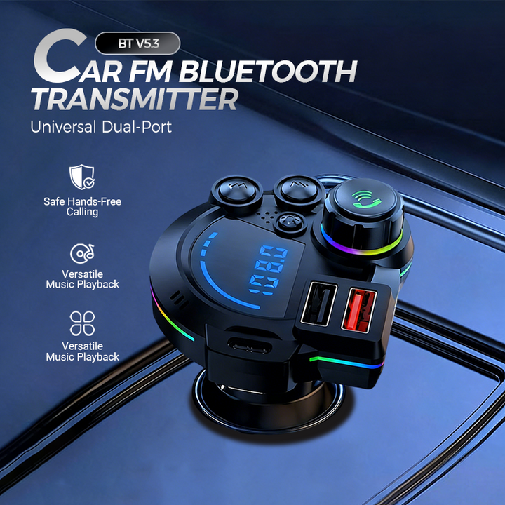 Car FM Transmitter Bluetooth 5.3 Dual-USB | Kalsten