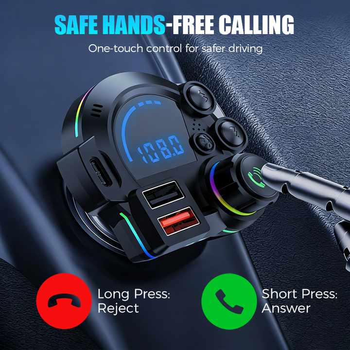Car FM Transmitter Bluetooth 5.3 Dual-USB | Kalsten