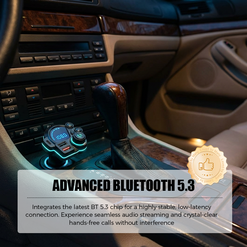 Car FM Transmitter Bluetooth 5.3 Dual-USB | Kalsten