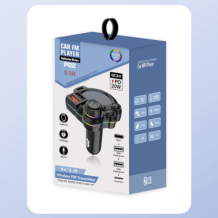 Car FM Transmitter Bluetooth 5.3 Dual-USB | Kalsten