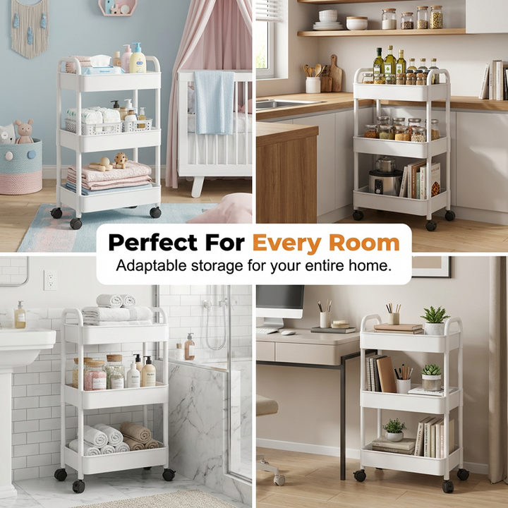 Mobile Kitchen Shelf Organizer with Wheels | Kalsten