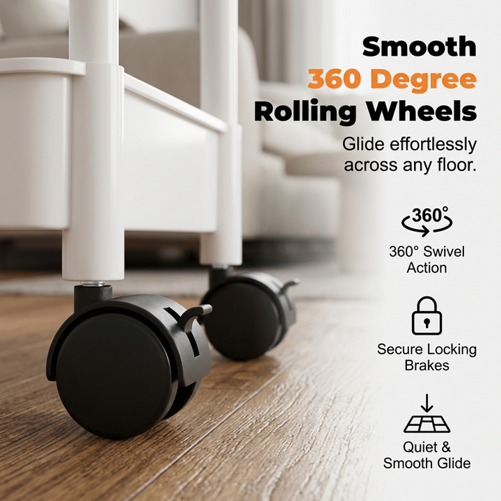 Mobile Kitchen Shelf Organizer with Wheels | Kalsten