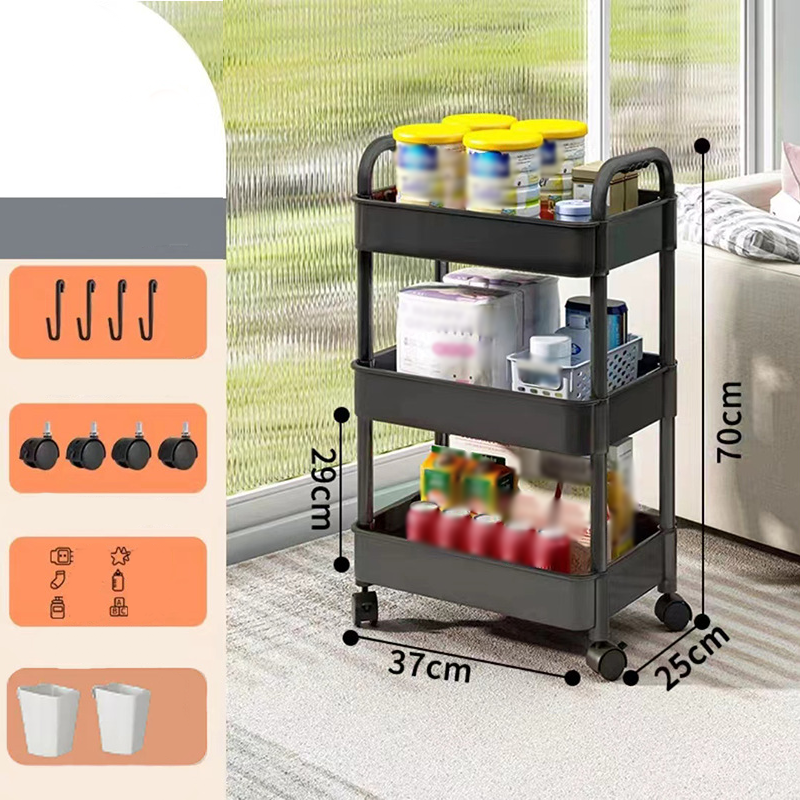 Mobile Kitchen Shelf Organizer with Wheels | Kalsten