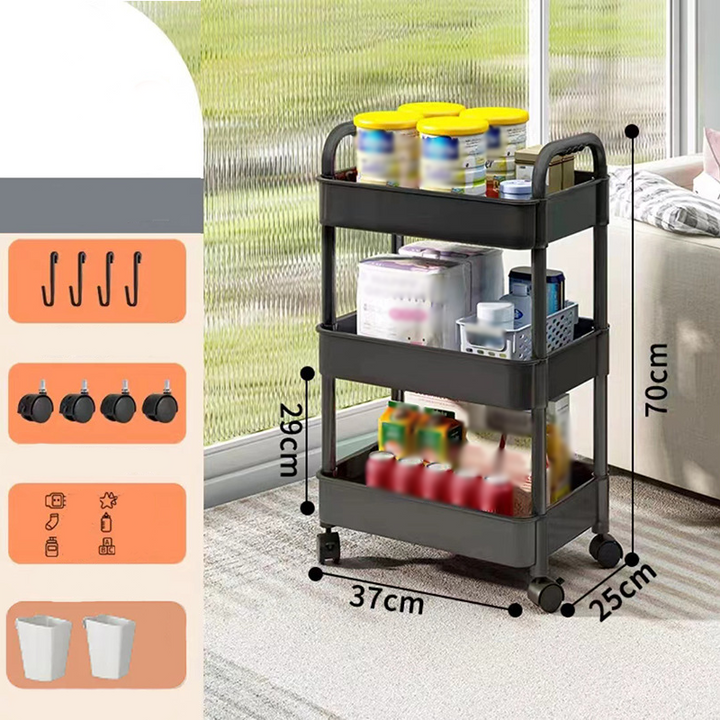 Mobile Kitchen Shelf Organizer with Wheels | Kalsten