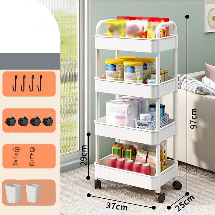 Mobile Kitchen Shelf Organizer with Wheels | Kalsten