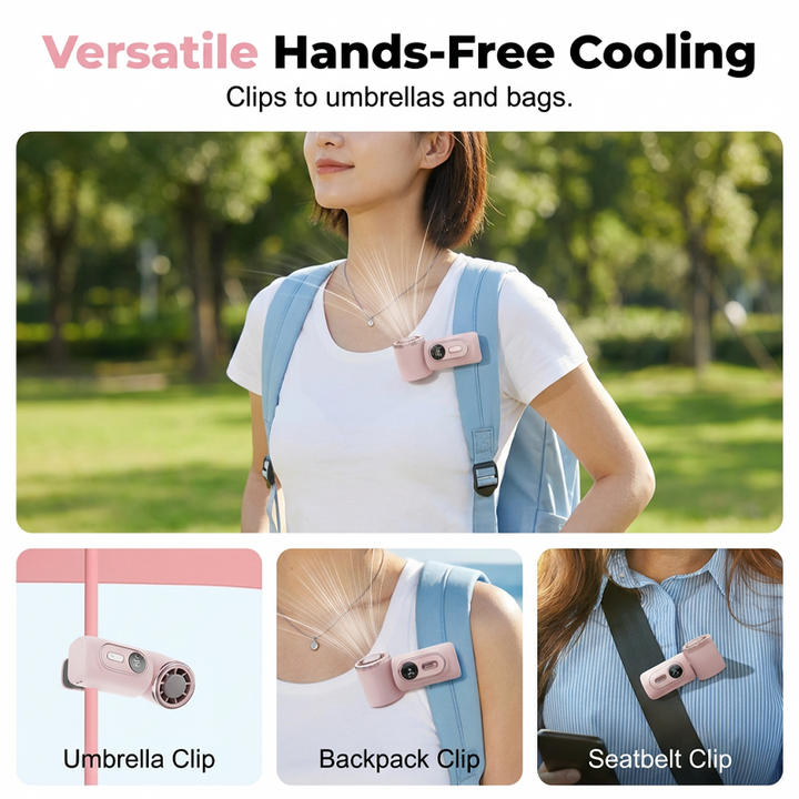 Portable Clip-On Fan with LED Display | Kalsten