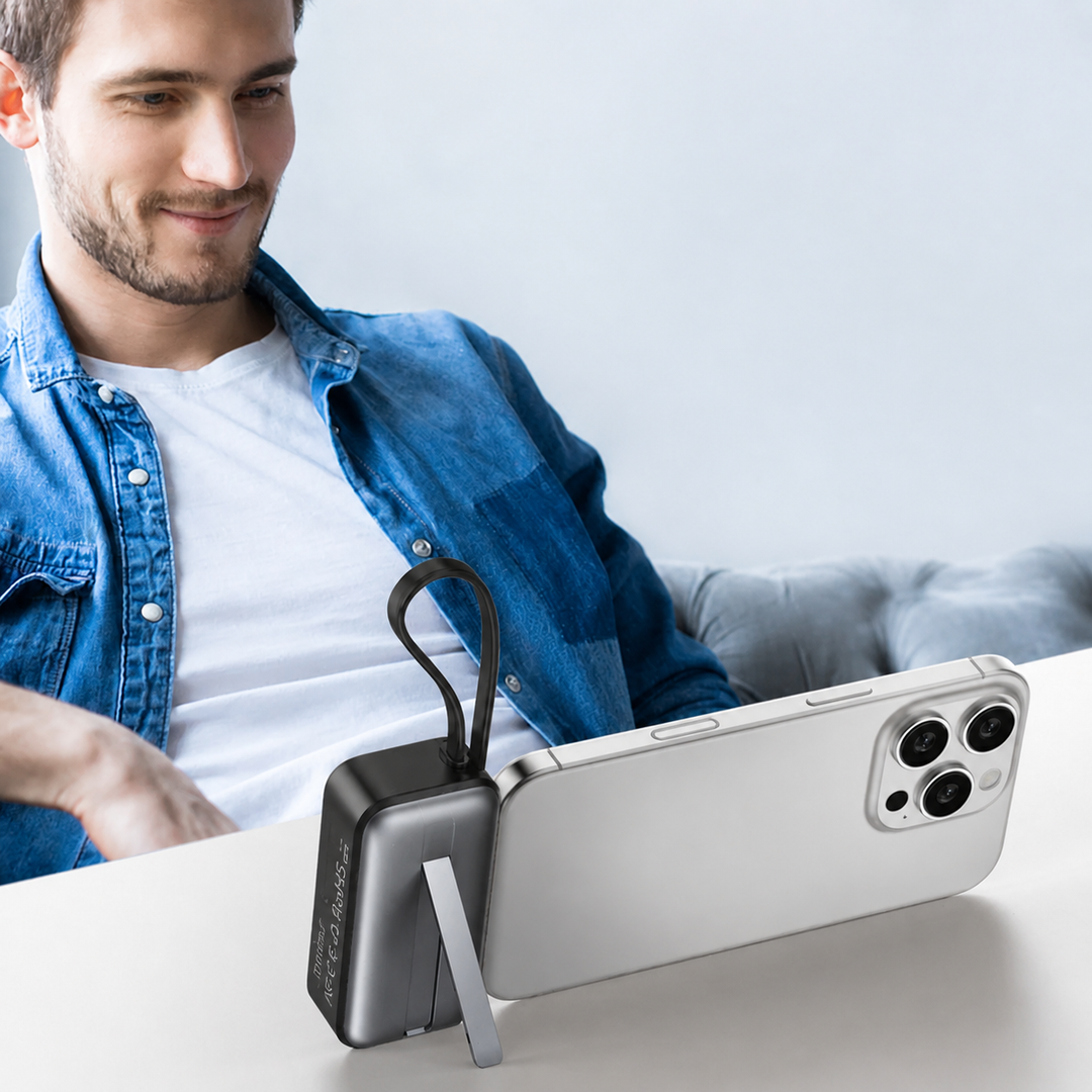 Magnetic 3-in-1 Powerbank with wireless charging | Kalsten
