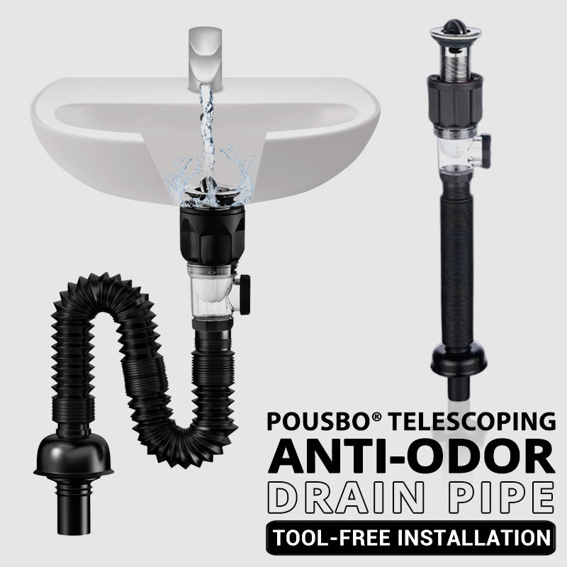 Telescope drain pipe with odor trap | Kalsten