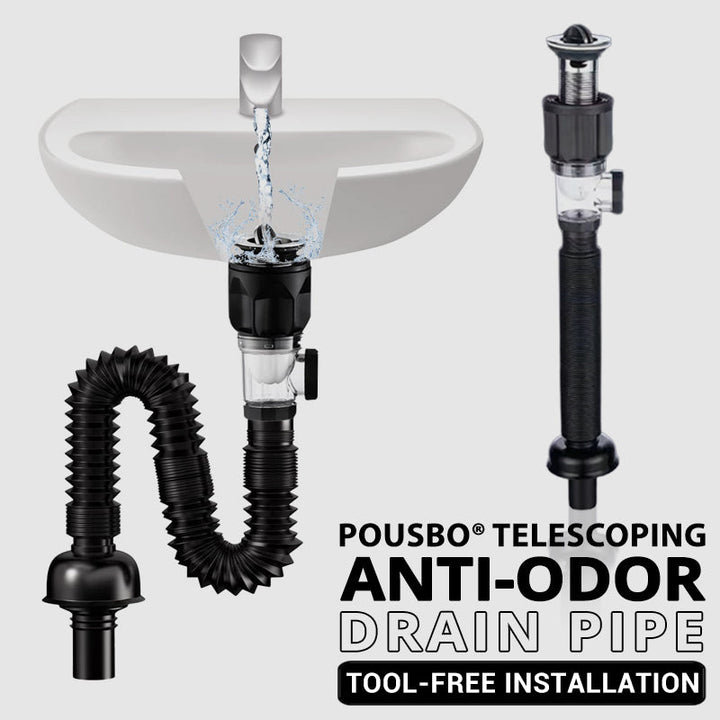 Telescope drain pipe with odor trap | Kalsten