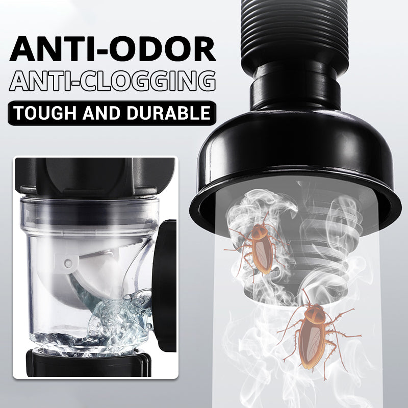 Telescope drain pipe with odor trap | Kalsten