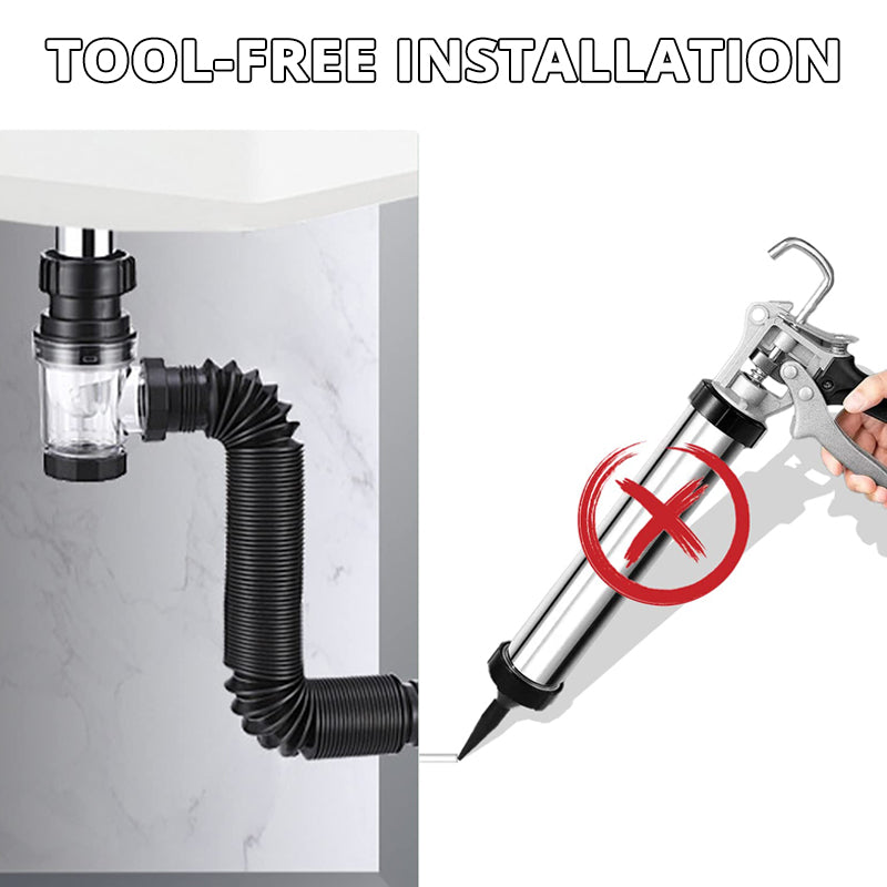 Telescope drain pipe with odor trap | Kalsten