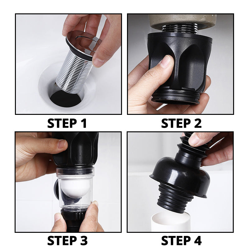 Telescope drain pipe with odor trap | Kalsten