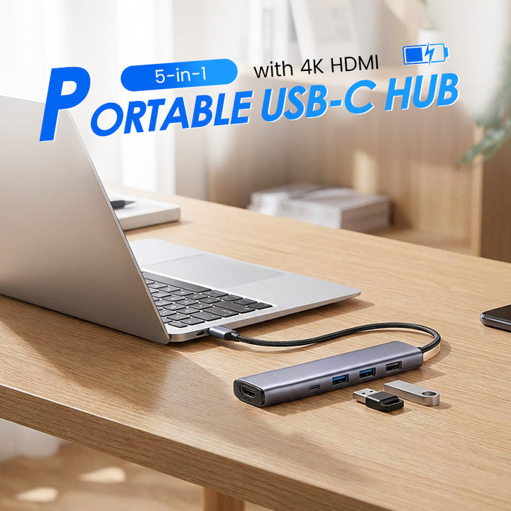 5-in-1 USB-C Hub with 4K HDMI output | Kalsten
