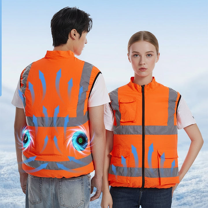 Cooling vest with fans & reflective stripes | Kalsten