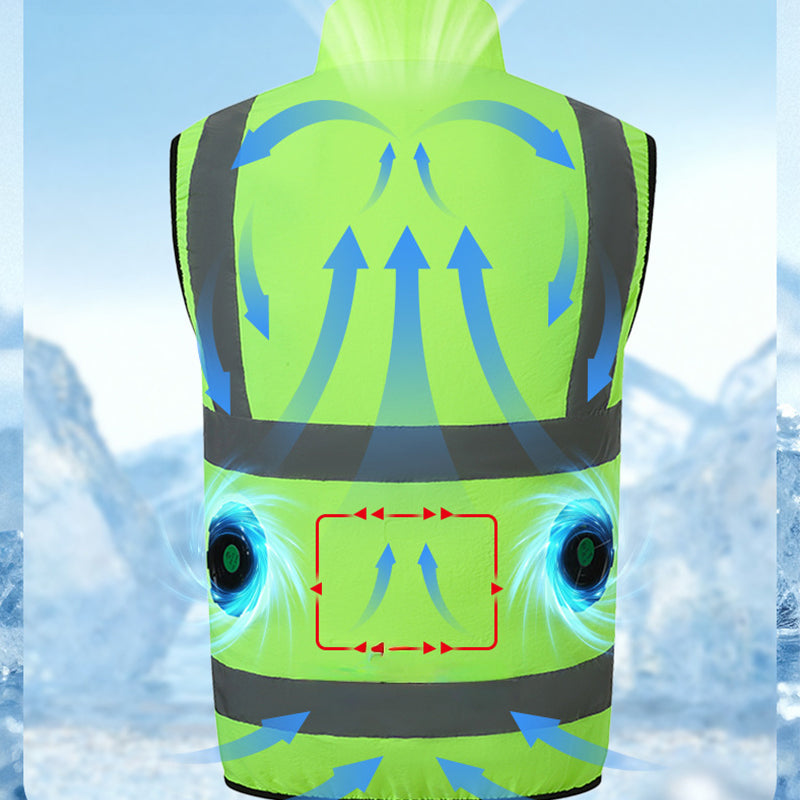 Cooling vest with fans & reflective stripes | Kalsten