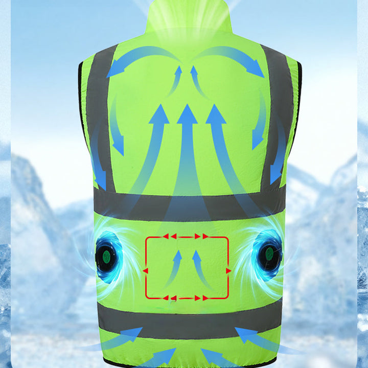 Cooling vest with fans & reflective stripes | Kalsten