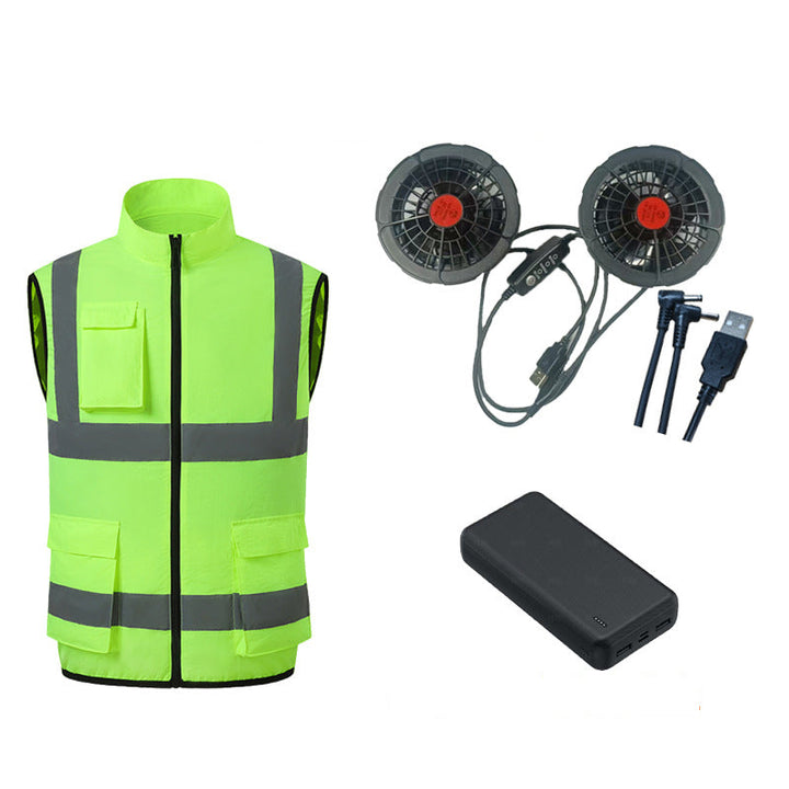 Cooling vest with fans & reflective stripes | Kalsten