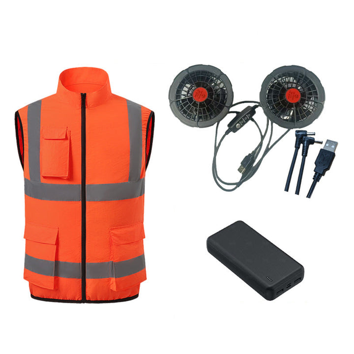 Cooling vest with fans & reflective stripes | Kalsten
