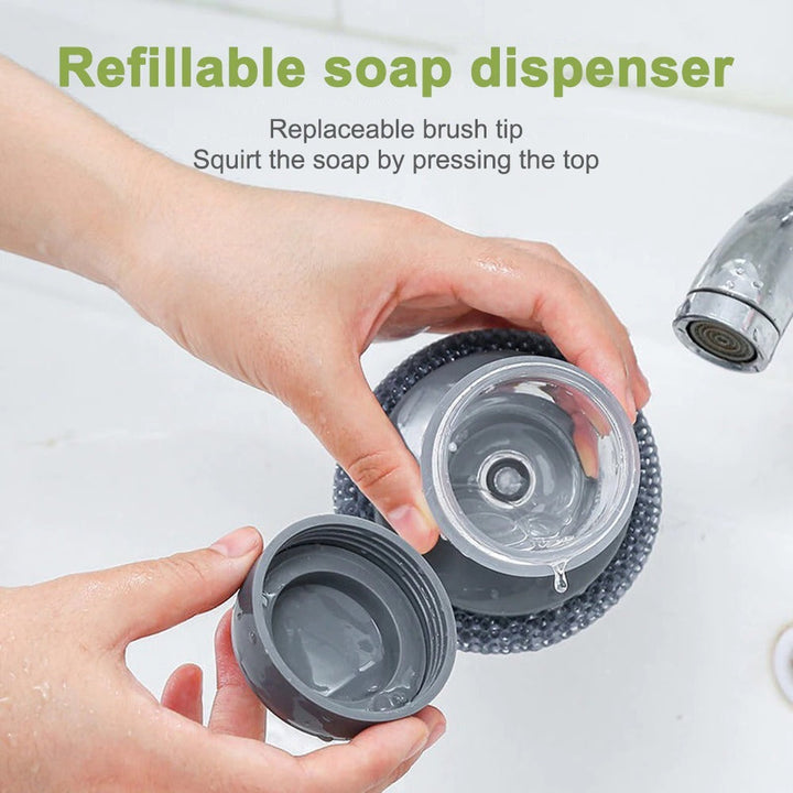 Kitchen soap dispenser with hand brush | Kalsten