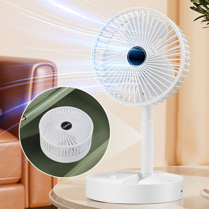 Gluschwein - ⏰ 50 % RABATT – 🔋Wiederaufladbarer, zusammenklappbarer USB-Teleskopventilator – leise, um 180° schwenkbar, 4 Geschwindigkeitsstufen, tragbar ✨