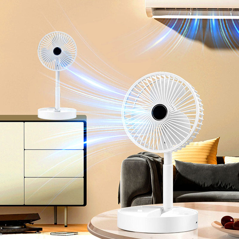 Rechargeable, foldable USB telescope fan – quiet, 180° adjustable, 4 speed levels, portable ✨ | Kalsten