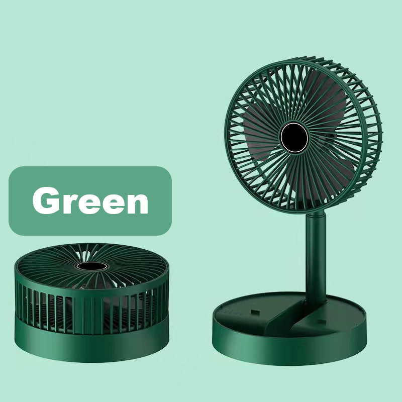 Rechargeable, foldable USB telescope fan – quiet, 180° adjustable, 4 speed levels, portable ✨ | Kalsten