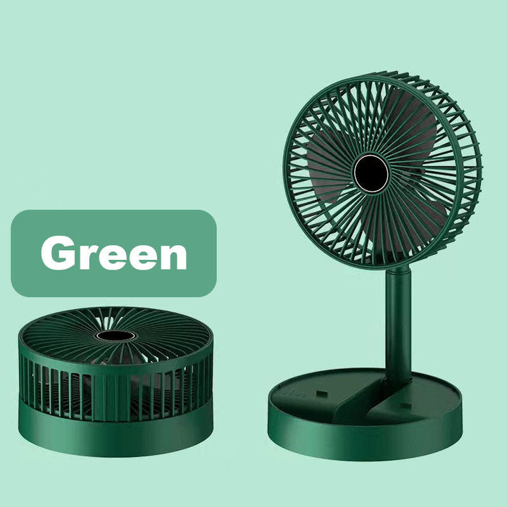 Rechargeable, foldable USB telescope fan – quiet, 180° adjustable, 4 speed levels, portable ✨ | Kalsten
