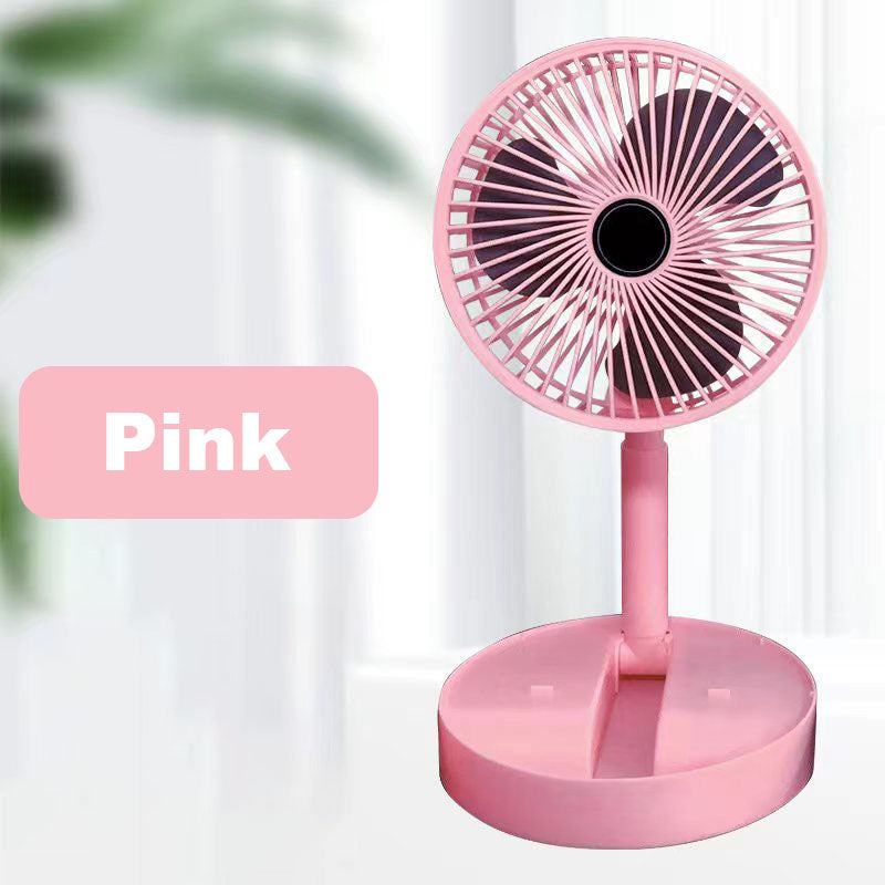 Rechargeable, foldable USB telescope fan – quiet, 180° adjustable, 4 speed levels, portable ✨ | Kalsten
