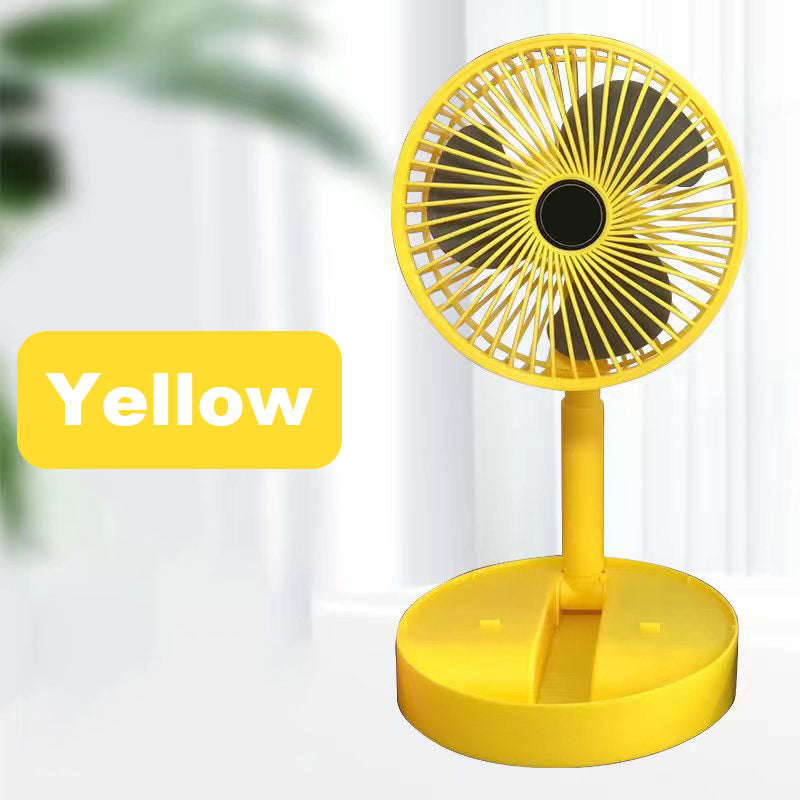 Rechargeable, foldable USB telescope fan – quiet, 180° adjustable, 4 speed levels, portable ✨ | Kalsten