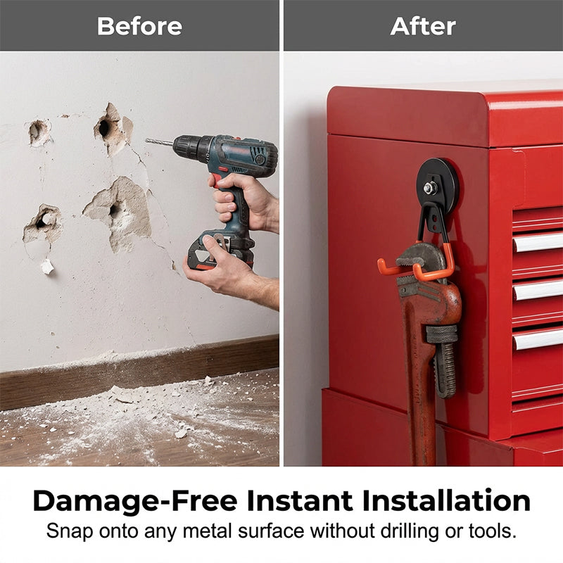 Magnetic double hook for tool storage | Kalsten