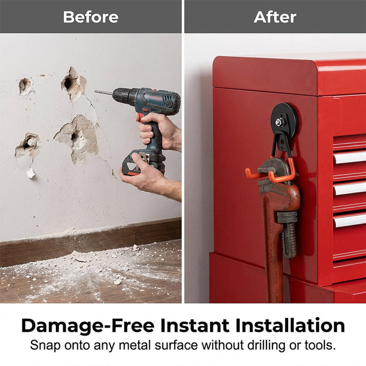 Magnetic double hook for tool storage | Kalsten