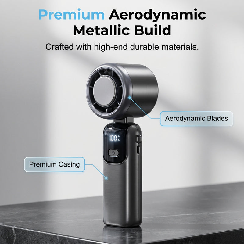 Portable High-Speed Handheld Fan with Ice Cooler | Kalsten
