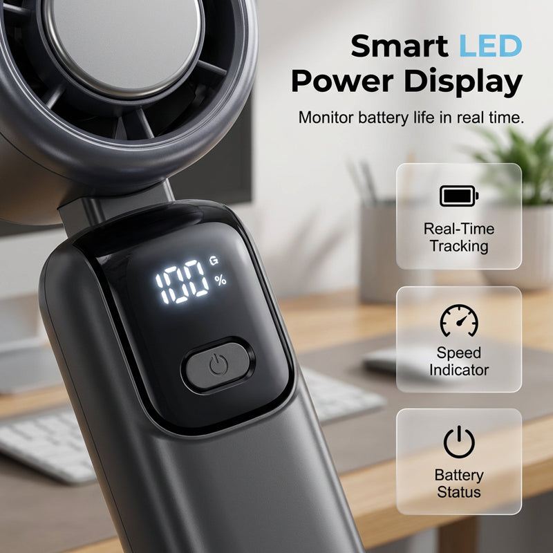 Portable High-Speed Handheld Fan with Ice Cooler | Kalsten