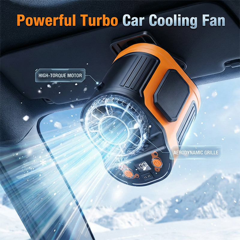 Portable Car Clip On Fan with LED Display | Kalsten