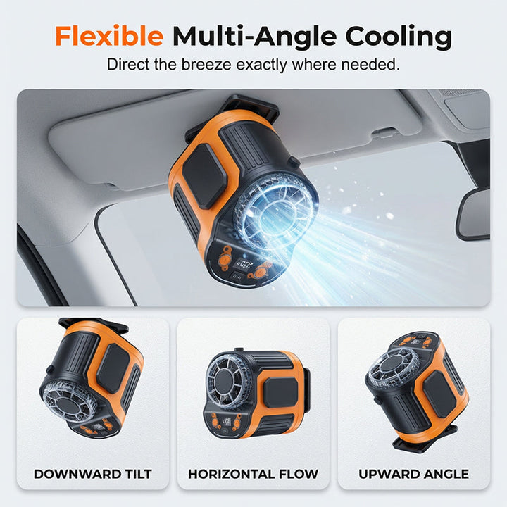 Portable Car Clip On Fan with LED Display | Kalsten