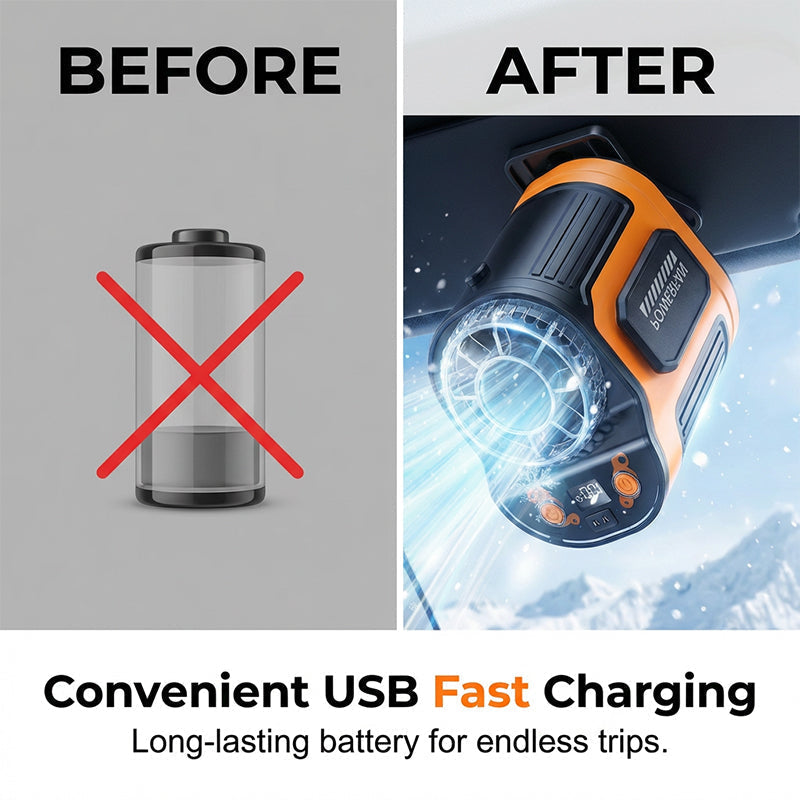 Portable Car Clip On Fan with LED Display | Kalsten