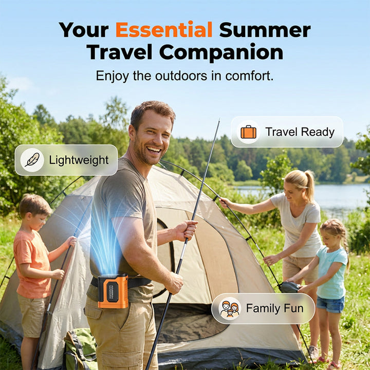 Portable Car Clip On Fan with LED Display | Kalsten